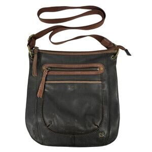 The Sak Ventura Crossbody Bag Brown Soft‎ Leather Pockets Zip Versatile Purse